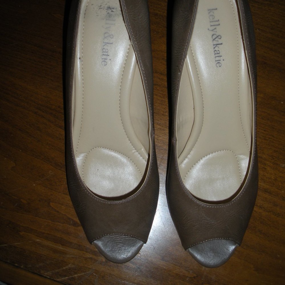 Brown Peep Toe Heels